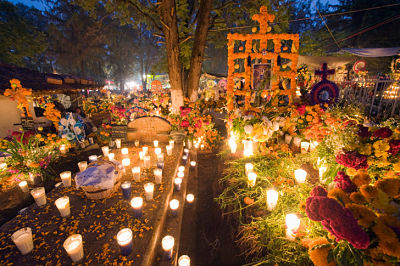dia de muertos tumbas